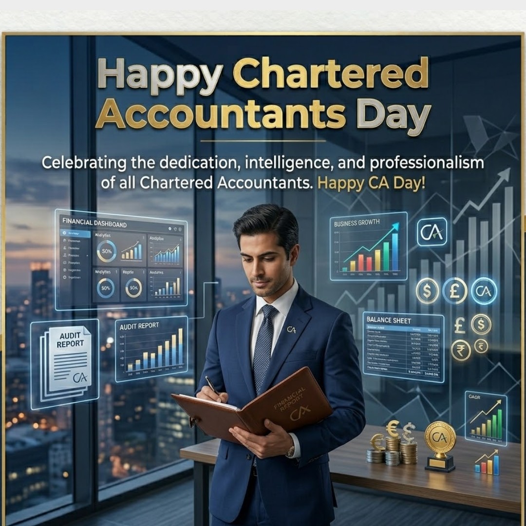 Celebrating the dedication, intelligence, and professionalism of all Chartered Accountants. Happy CA Day!